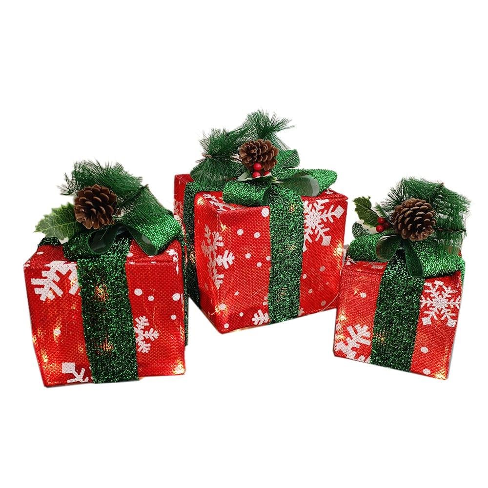 3 LÜ SET IŞIKLI KUTU12*15*20 CM.
