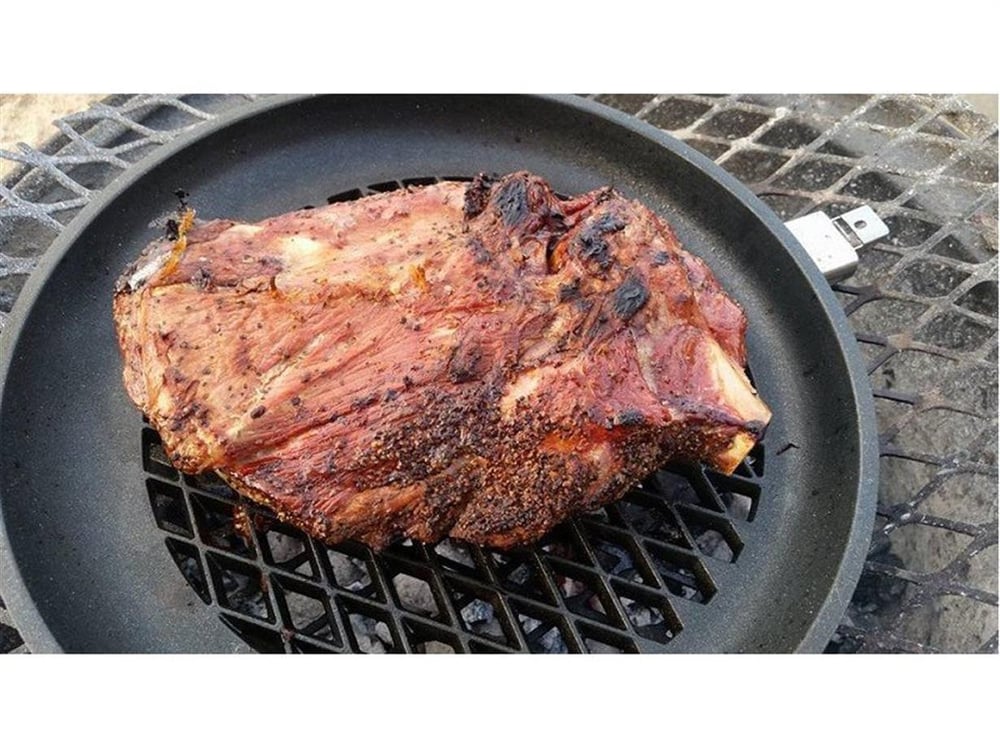 Amt 432Bbqez20B Delikli Döküm Bbq Tava 32Cm Sökülebilir Sap.