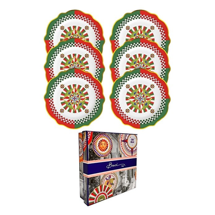Bacı Milano Dolce Vita 6lı Geometries Servis Tabağı 27 Cm Porselen