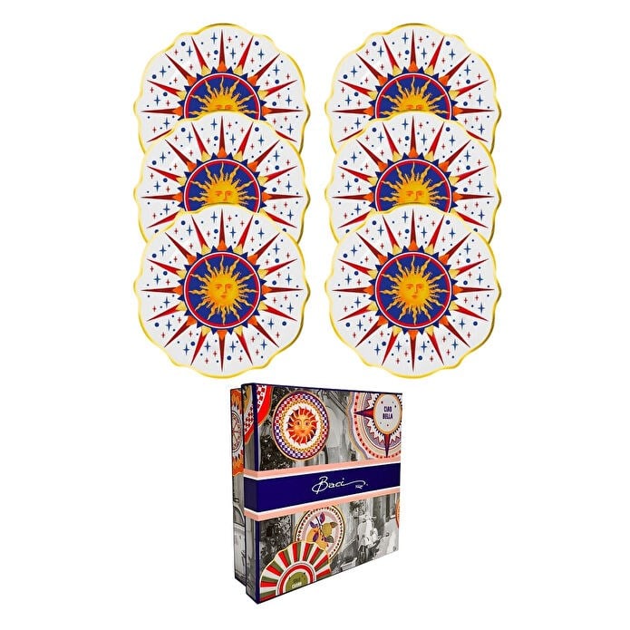 Bacı Milano Dolce Vita 6lı Sun Pasta Tabağı 21 Cm Porselen