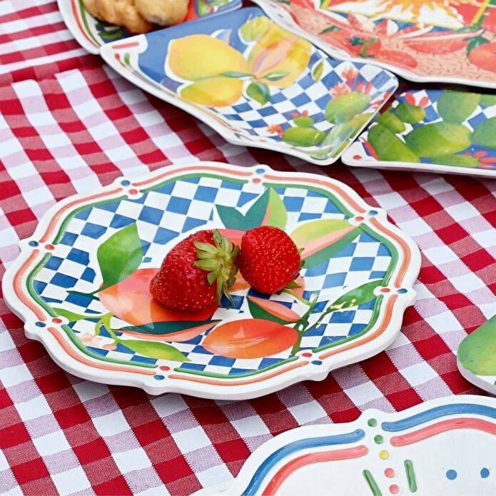Bacı Milano Dolce Vita Portakal 6lı Pasta Tabağı 22 Cm Melamin