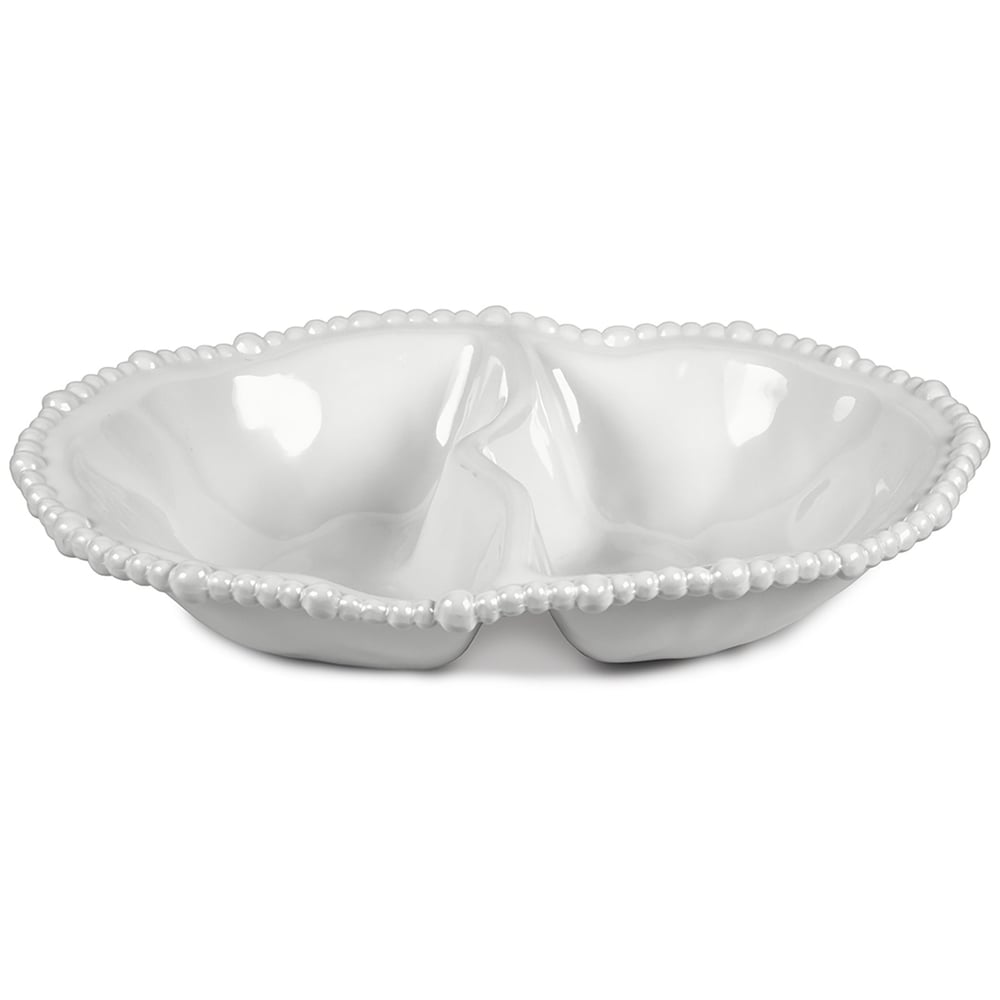 Bacı Milano Joke Table Kitchen Melamin 2'li Bölmeli Tabak Beyaz