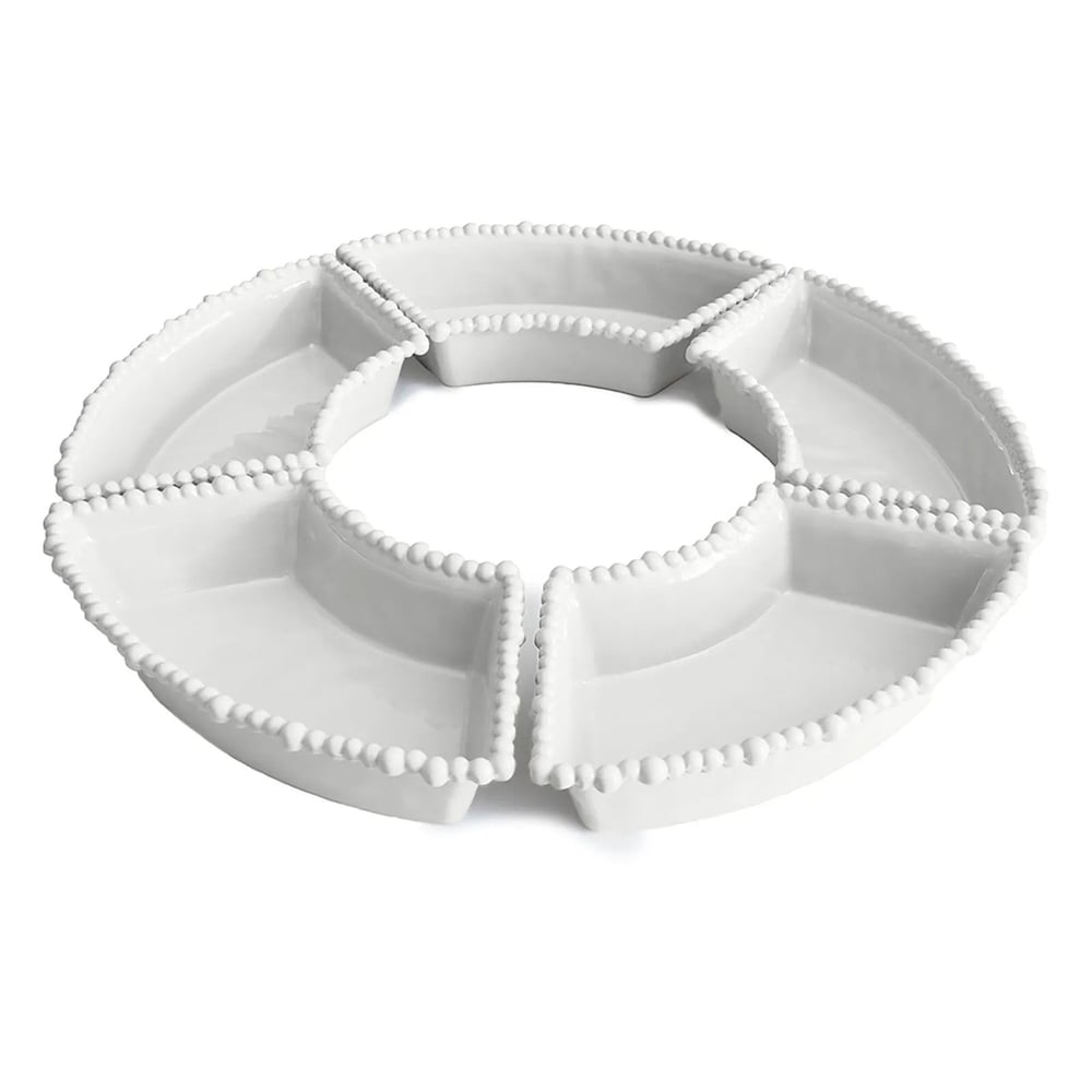 Bacı Milano Joke Table Kitchen Melamin 5'li Meze Tabağı Beyaz