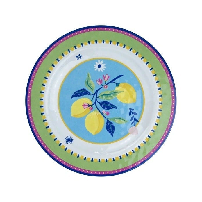 Bacı Milano Mamma Mia 6lı Limon Desenli Yemek Tabağı Seti 28 Cm
