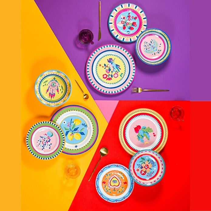 Bacı Milano Mamma Mia Joy Yazılı Tabak 22 Cm