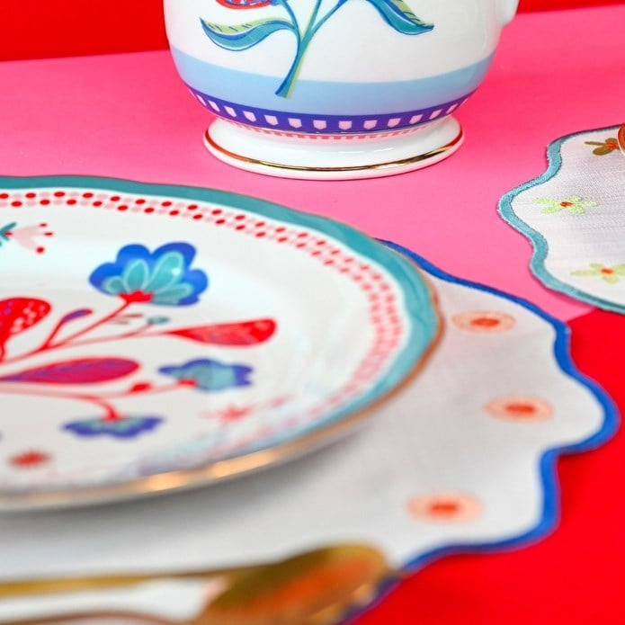Bacı Milano Mamma Mia Yaprak Desenli Yemek Tabağı 28 Cm
