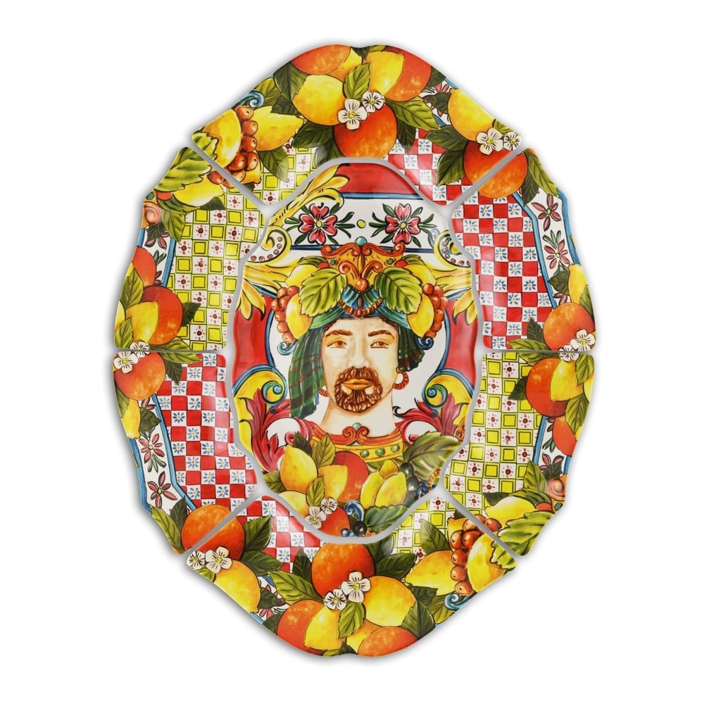 Bacı Milano Sicily 7 Parça meze Tabağı Turuncu