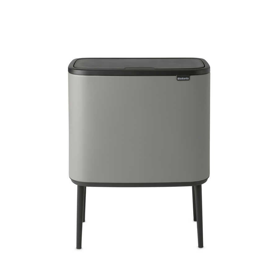 Bo Mıneral Concrete Grey Dokunmatik Çöp Kutusu 36l