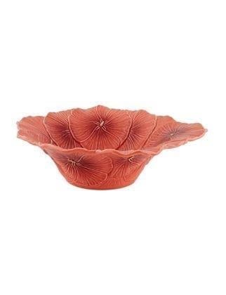 Brd Maria Flor Çiçekli Turuncu Servis Kasesi 33 Cm