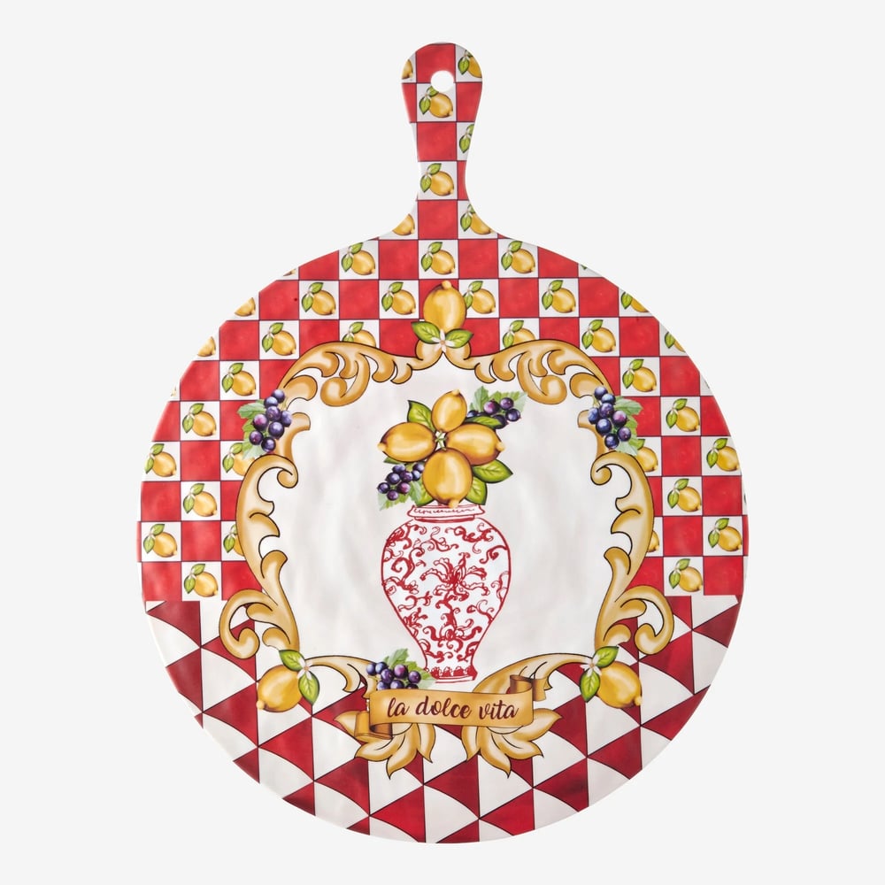 Chıara Alessi Capri Collection Kırmızı Melamin Sunum Tahtası 41 Cm