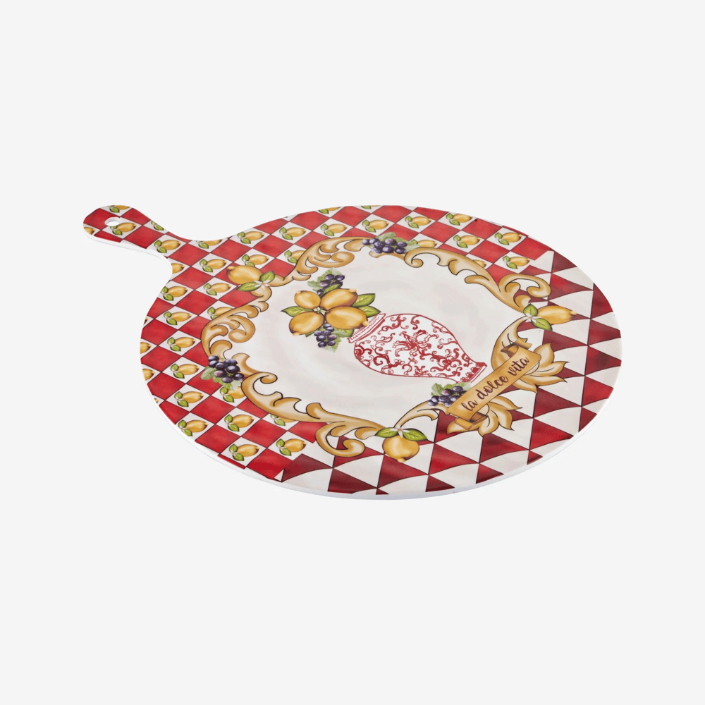 Chıara Alessi Capri Collection Kırmızı Melamin Sunum Tahtası 41 Cm