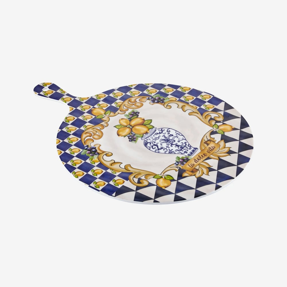 Chıara Alessi Capri Collection Mavi Melamin Sunum Tahtası 41 Cm