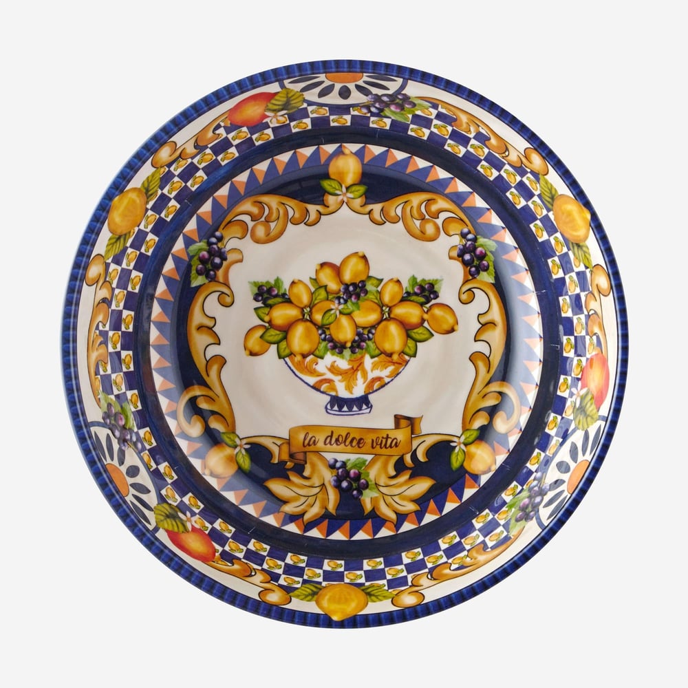 CHIARA ALESSİ Capri Collection Mavi Melamin Kase 20 Cm