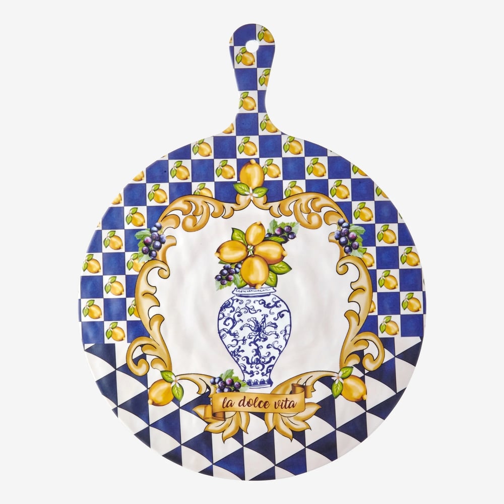 Chıara Alessi Capri Collection Mavi Melamin Sunum Tahtası 41 Cm