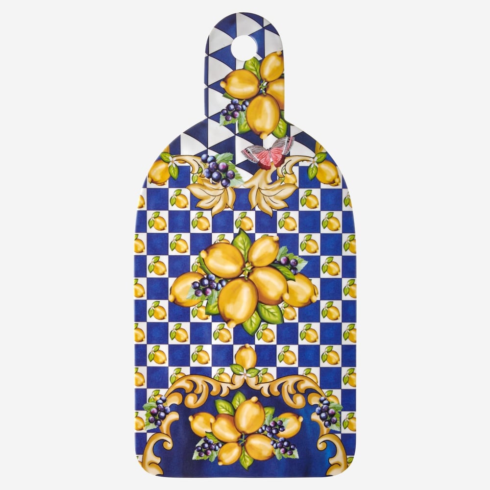 CHIARA ALESSİ Capri Collection Mavi Melamin Sunum Tahtası 34 Cm