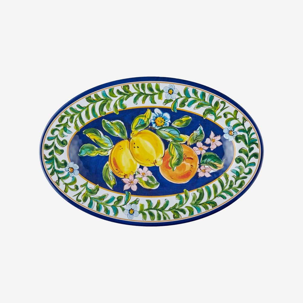 CHIARA ALESSI CAPRİ Mavi Melamin Servis Tabağı 30 Cm