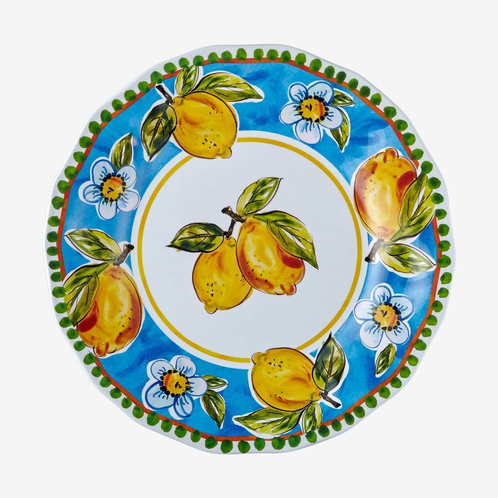Chıara Alessı Capri Mavi Melamin Yemek Tabağı 28 Cm