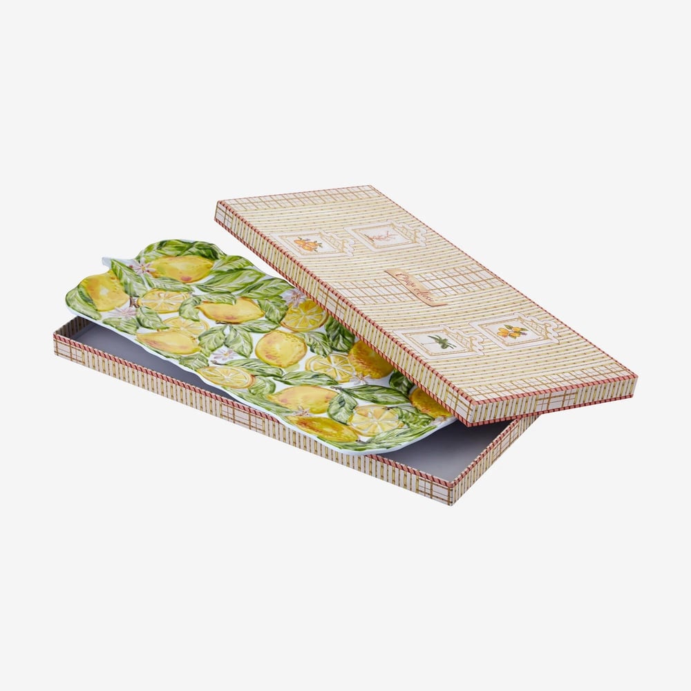 Chıara Alessı Capri Sarı Melamin Servis Tabağı 48 Cm