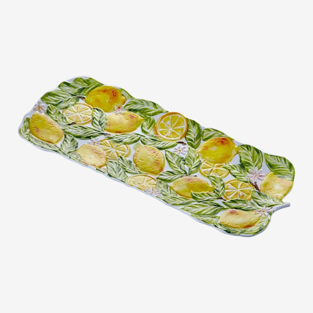 Chıara Alessı Capri Sarı Melamin Servis Tabağı 48 Cm