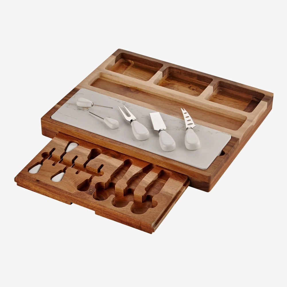 Chiara Alessi Kahverengi Ahşap Peynir Sunum Tabağı Acacia Elegance Collection