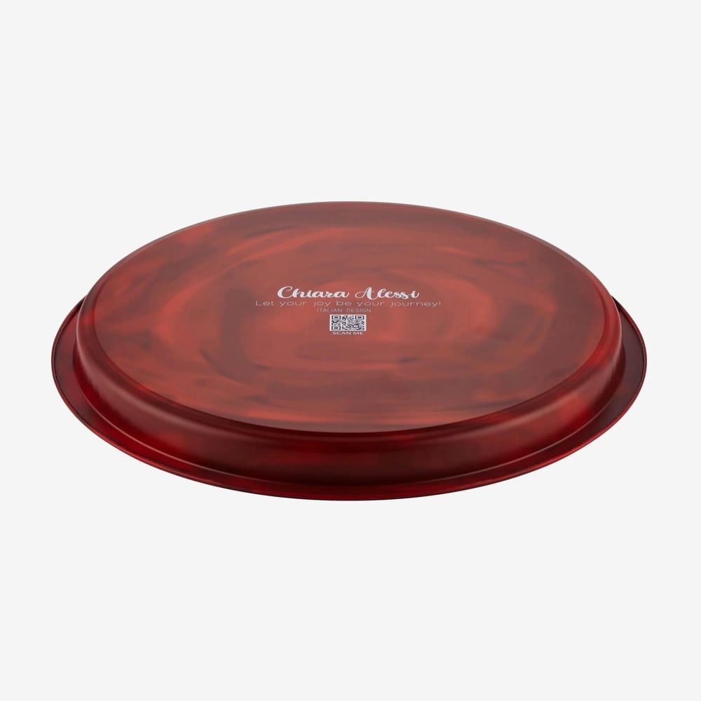 Chiara Alessi Kırmızı Metal Tepsi 34 Cm Dolce Vita Collection