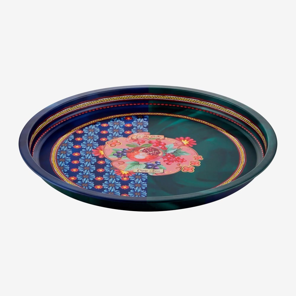 Chiara Alessi Mavi Metal Tepsi 34 Cm Vita Bella Collection