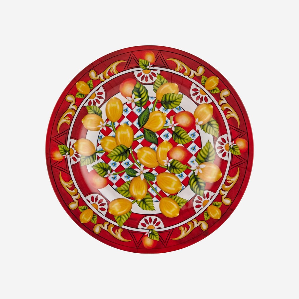 CHIARA ALESSİ Portofino Kırmızı Melamin Kahvaltı Tabağı 21,5 cm