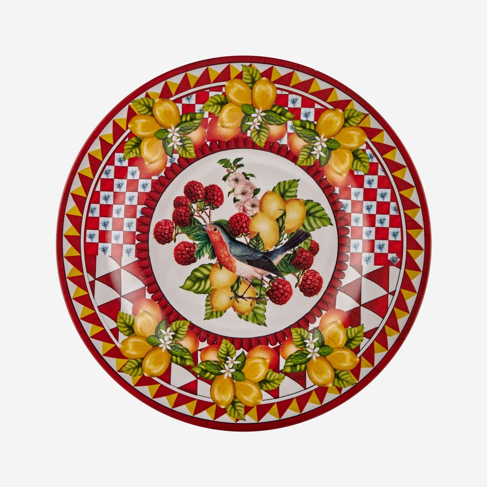 CHIARA ALESSİ Portofino Kırmızı Meyveli Tabak 21,5 cm