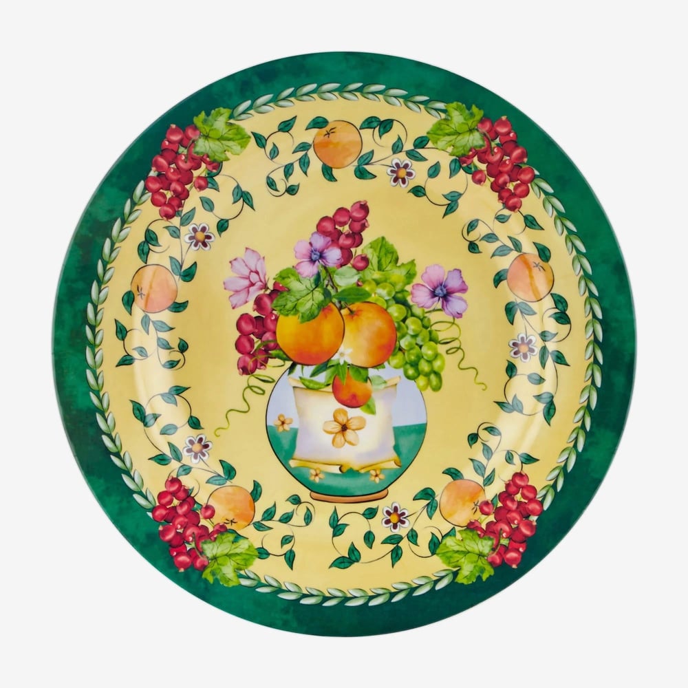 Chiara Alessi Sarı Melamin Yemek Tabağı 28 Cm Carpe Diem Collection