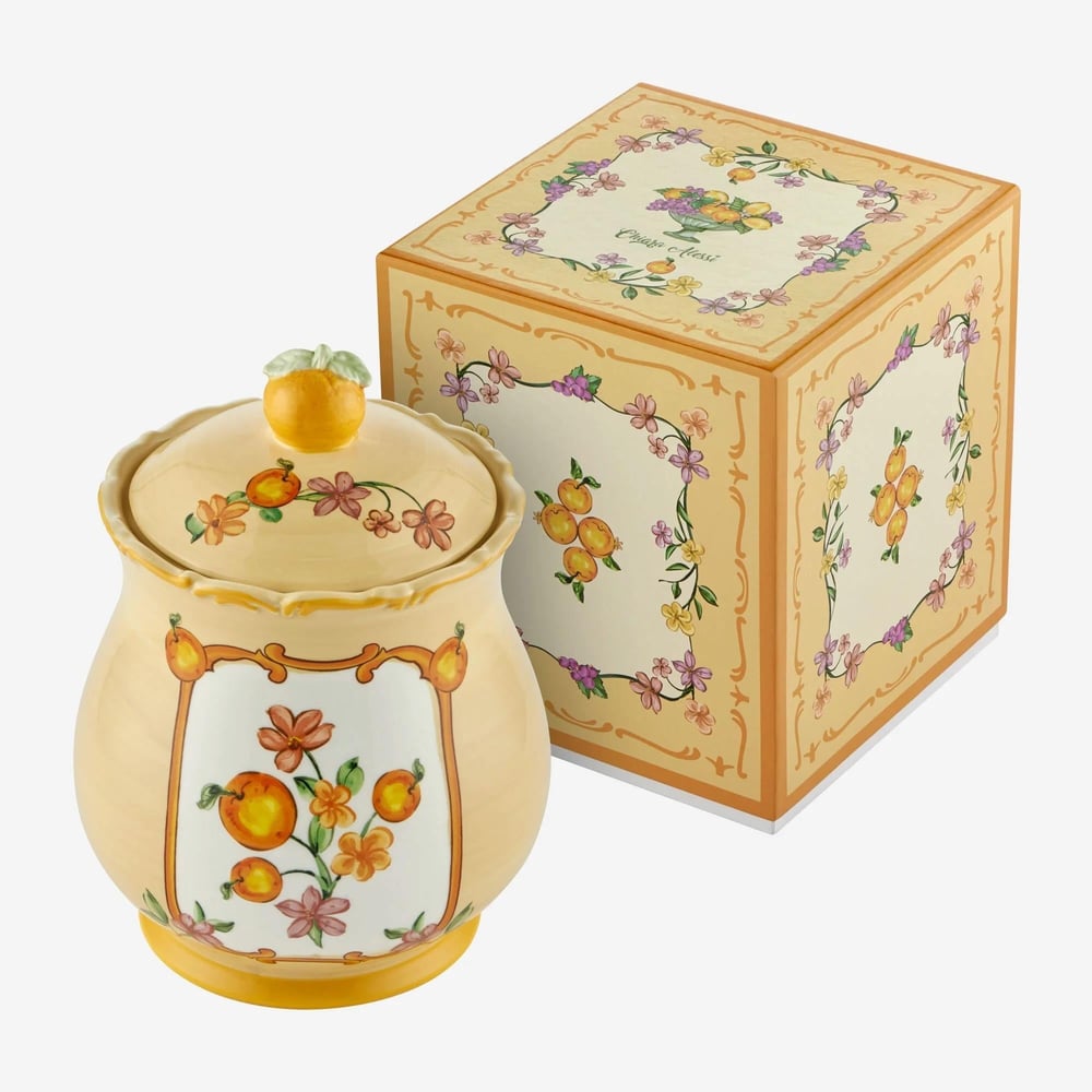 Chiara Alessi Turuncu Seramik Kavanoz 22 Cm