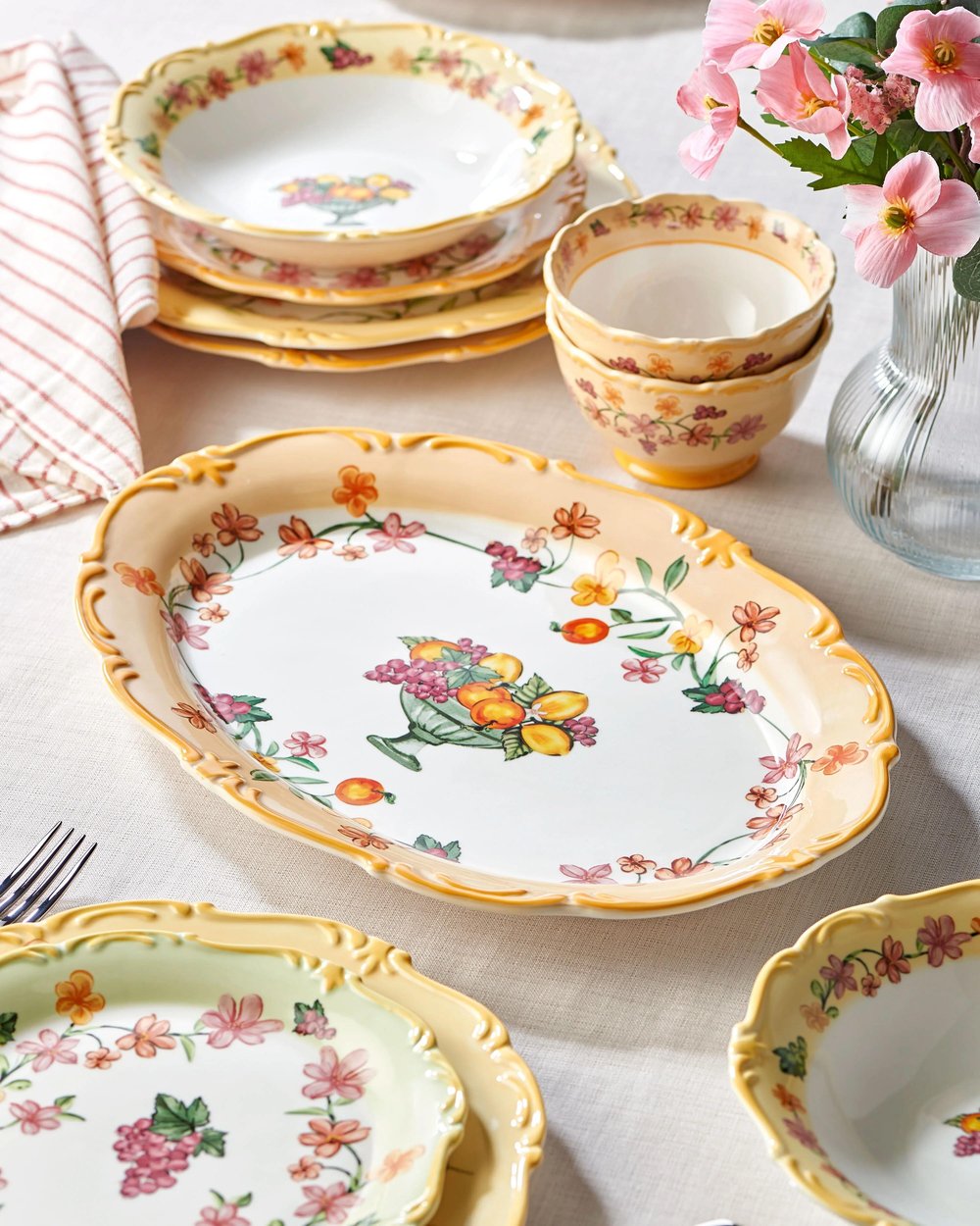 Chiara Alessi Turuncu Seramik Servis Tabağı 38X27 Cm