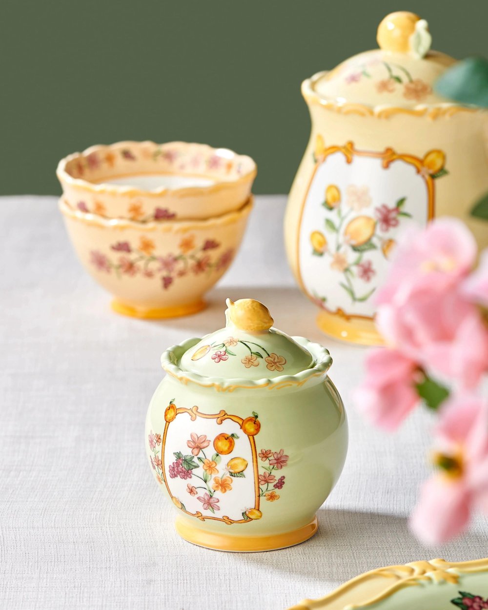 Chiara Alessi Yeşil Seramik Şekerlik 300 Ml