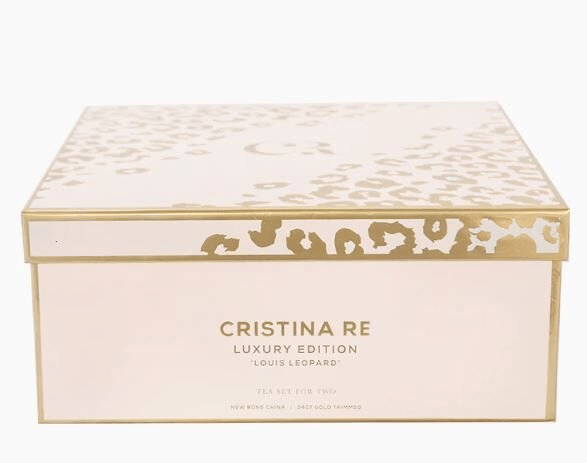 Crıstına Re Luxury Louis Leopard Two Cup Teaset-limited Edition