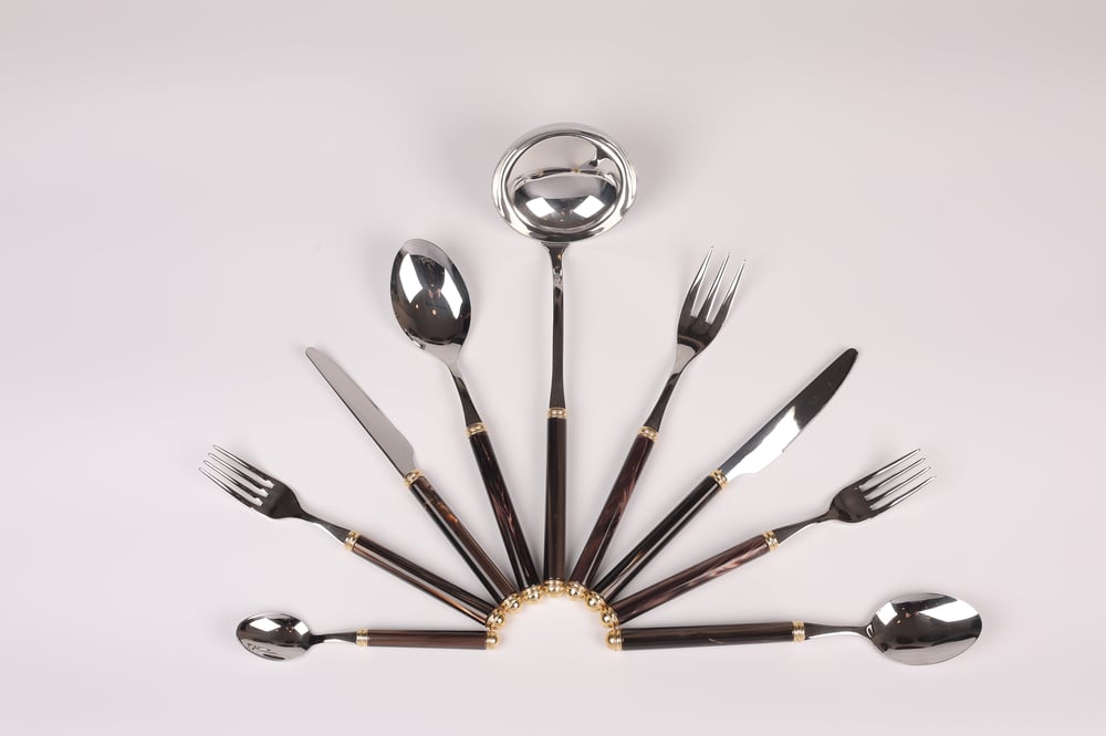 D&D 75 Pcs Wood Box Idıs+Steel Brown Champagne Pearl