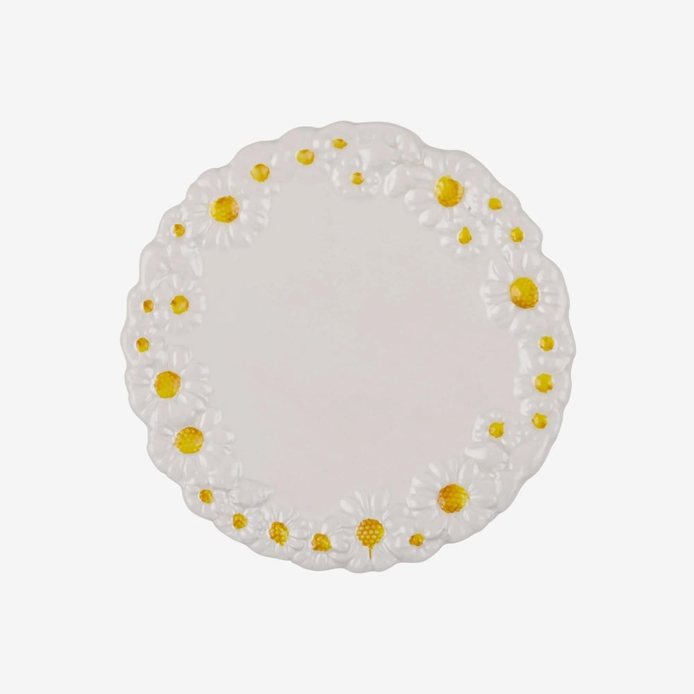 Edelweiss Camomilla Beyaz Servis Tabağı 36X36 Cm