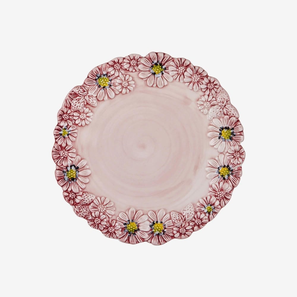 Edelweiss Camomilla Pembe Servis Tabağı 22X22 Cm