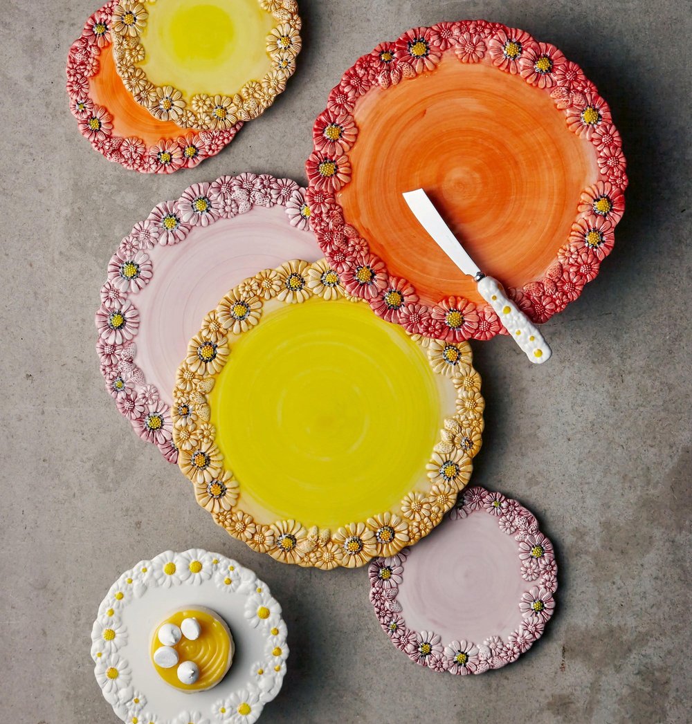 Edelweiss Camomilla Sarı Mini Kek Standı 22X22 Cm