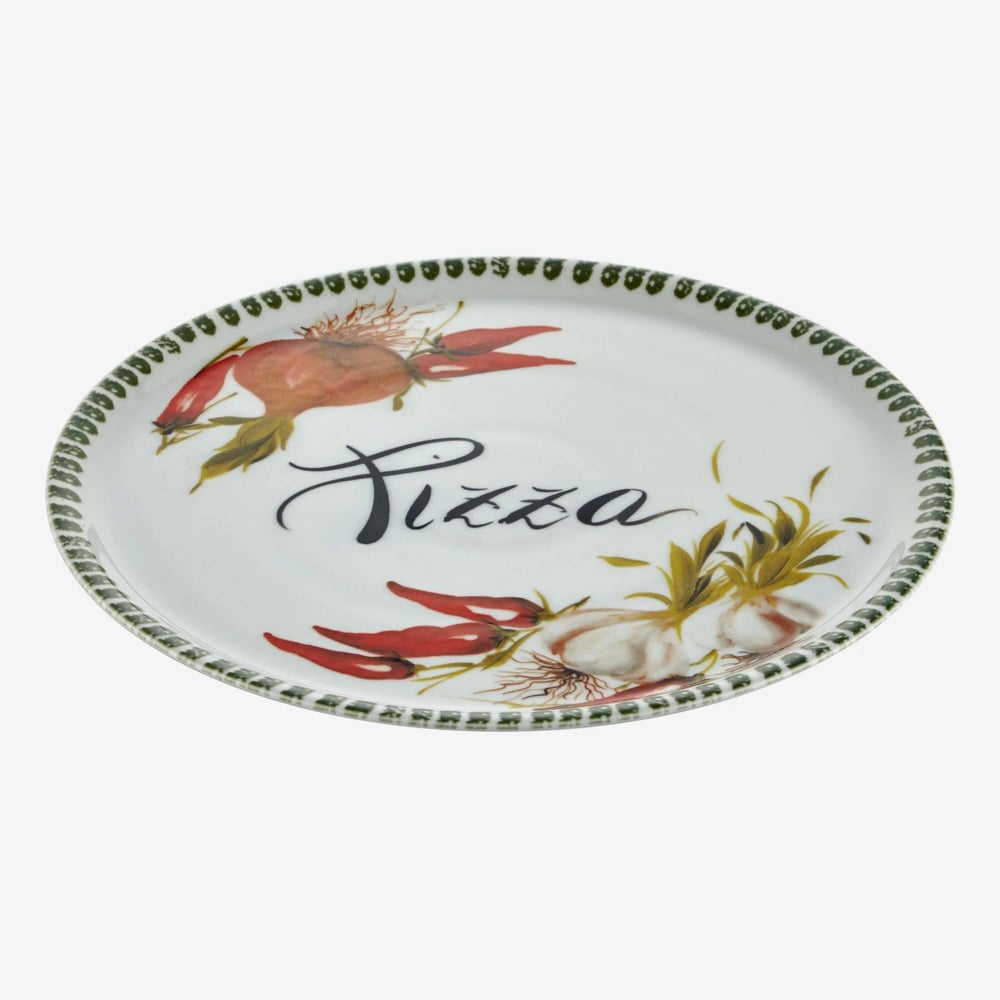 Edelweiss Pizza Tabağı Sarımsak Desenli 33 Cm