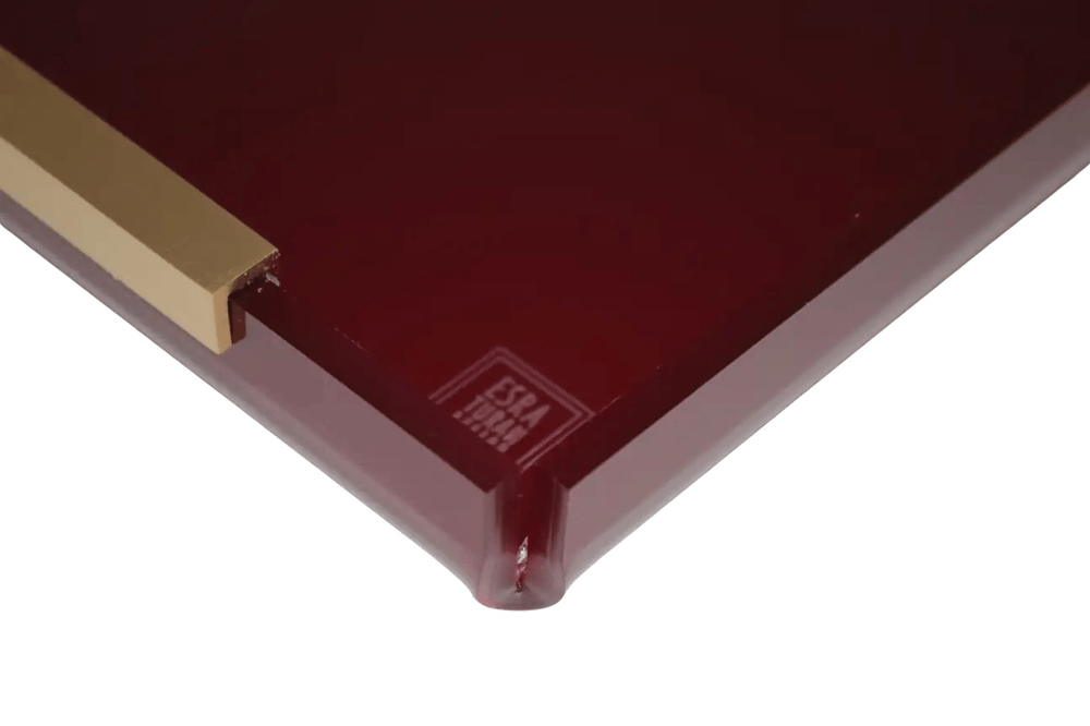 Esra Turan Pirinç Detaylı Küçük Boy Bordo Tepsi