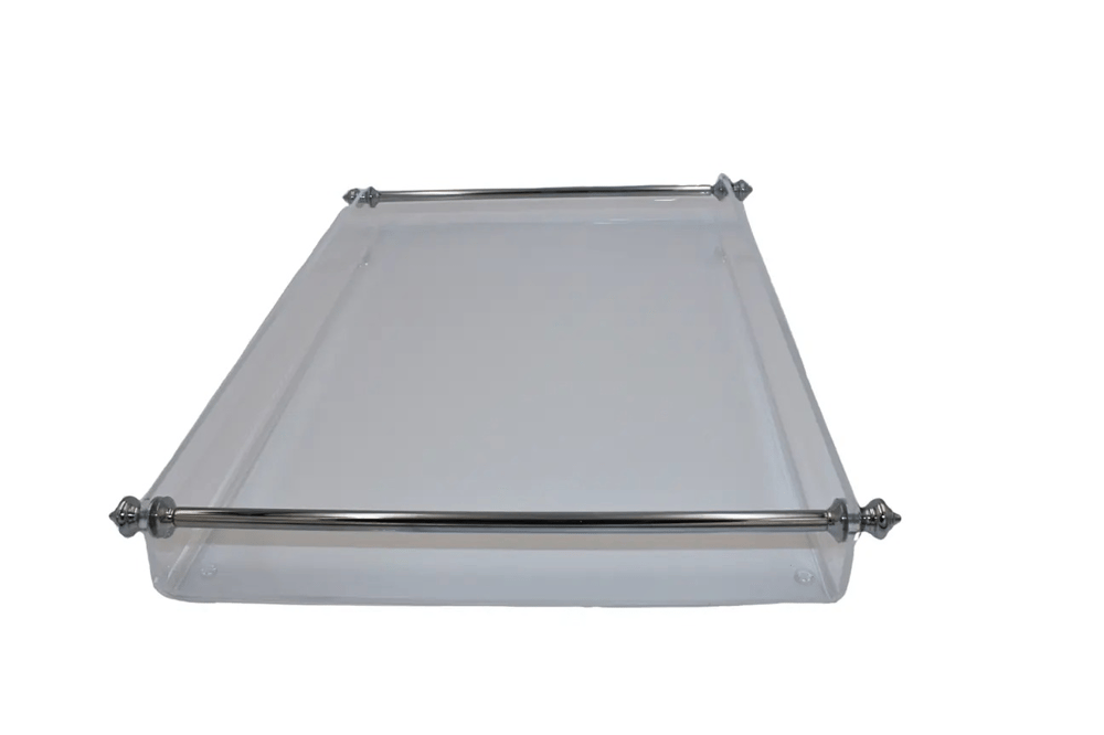 Esra Turan Uzun Gümüş Kulplu Büyük Tepsi