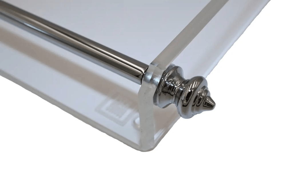 Esra Turan Uzun Gümüş Kulplu Büyük Tepsi