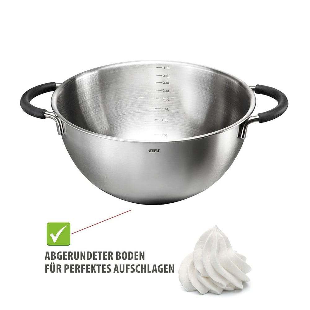 Gefu Mesco Halka Tabanlı Paslanmaz Çelik Karıştırma Kabı, Ø 24 Cm - 4 L