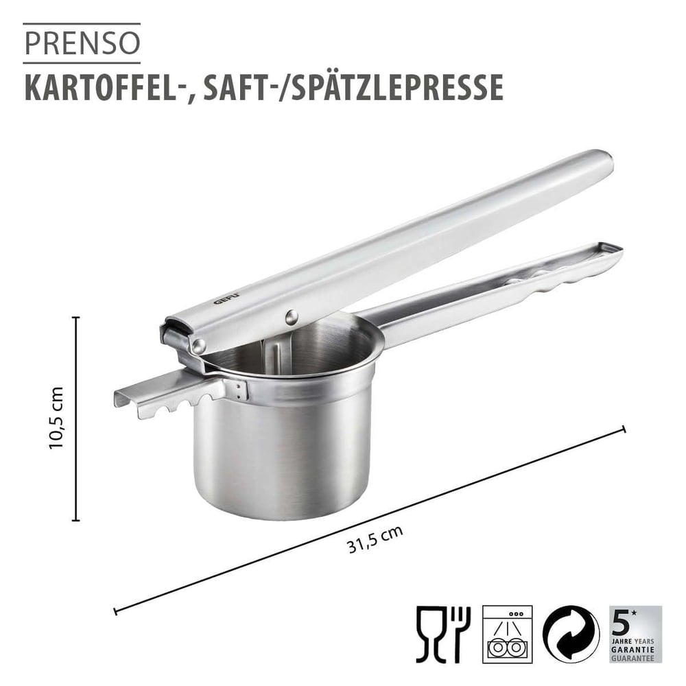 Gefu Prenso Patates, Meyve Suyu Ve Spaetzle Presi Paslanmaz Çelik
