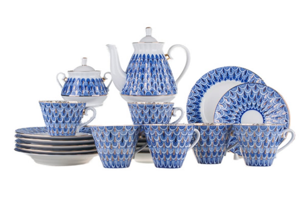 İmperial Çay Seti Unutma Beni 6/20 Cobalt