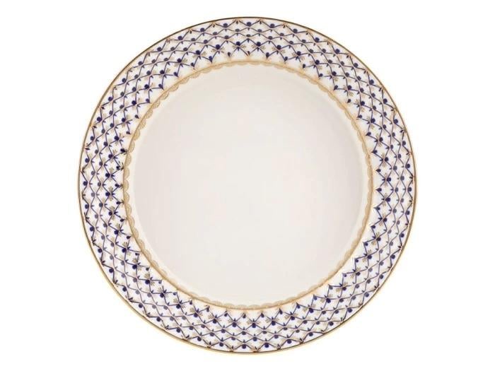 İmperial Kek Tabağı Dalga Kobalt Ağ