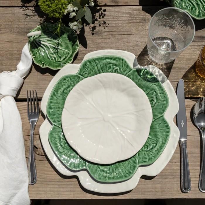 Bordallo Pinheiro 65017512 Beyaz Lahana Pasta Tabak 19Cm