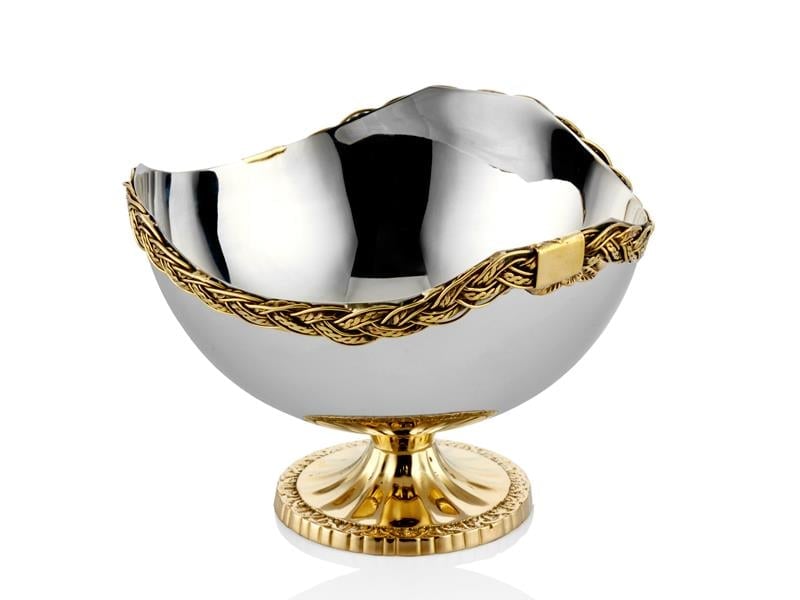 LMD BLACK PEARL HALAT DESENLİ  DEKORATIF KASE 16X16X10 CM