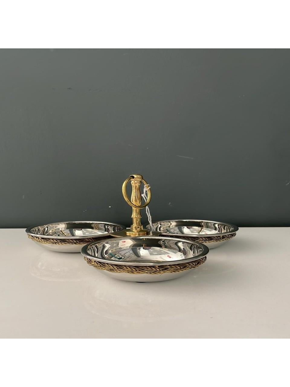 LMD BLACK PEARL HALATLI 3 LÜ DEKORATİK KASE 12X12X12 CM