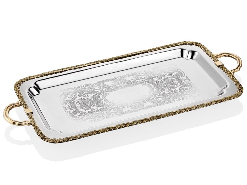 Lmd Black Pearl Halatlı Uzun Tepsı 59X31X5 Cm (6)