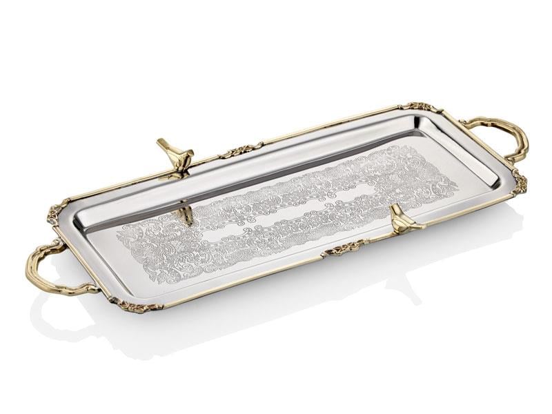 LMD BLACK PEARL KUSLU KUCUK BOY DUZ TEPSI 40X20X5 CM